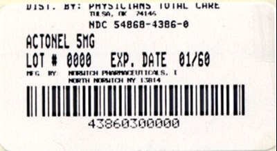 Actonel package label 5mg.jpg PRINCIPAL DISPLAY PANEL - 5 mg Label - Actonel package label 5mg